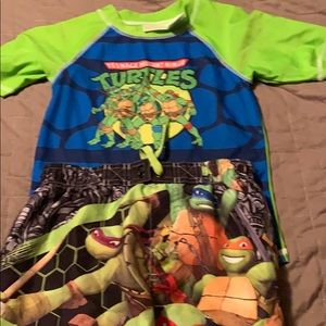 Size 7/8 boys swim set Ninja Turtles